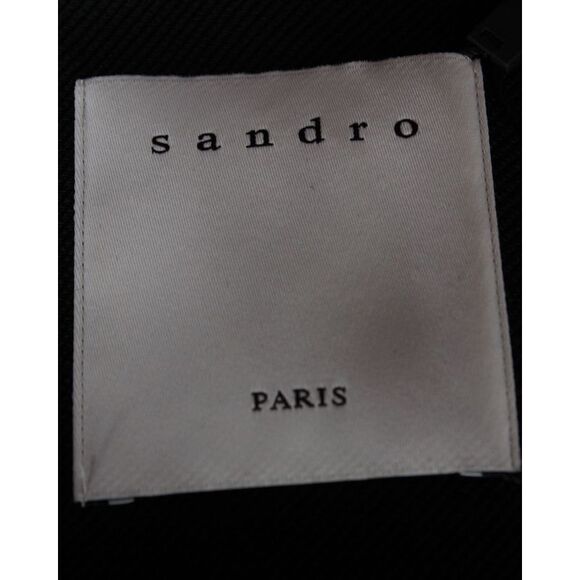 Sandro Elna Single-Breasted Blazer in Black Wool - Picture 4 of 5